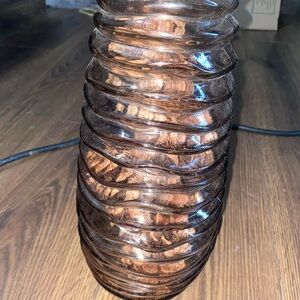 Elegant Brown Glass Vase